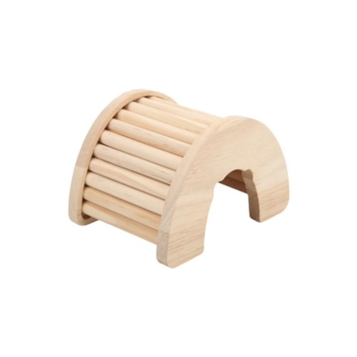 Pod arcuit multifunctional din lemn, pentru rozatoare, 30x15x10cm