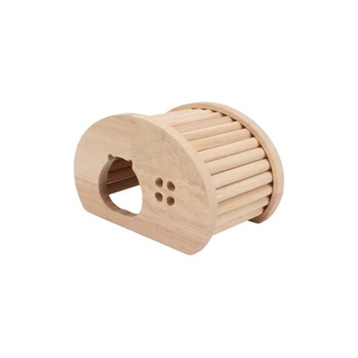 Casa din lemn pentru hamster, adapost pentru animale mici, cuib de odihna