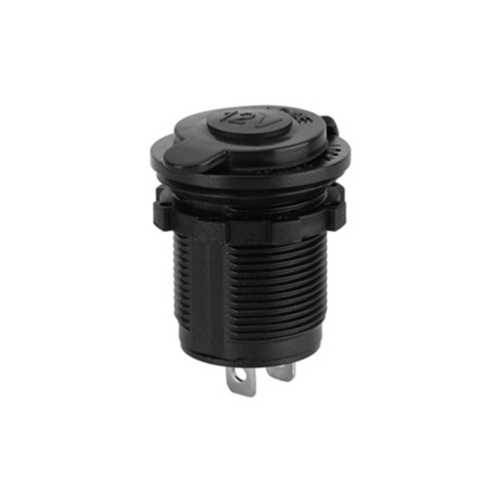 Autó/motor gyújtóaljzat 12V/24V, ABS, vízálló kupakkal