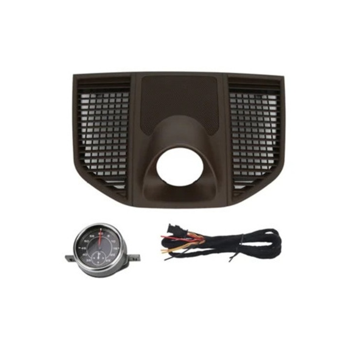 Grilaj superior centru tabloului de bord, maro, cu cronometru, piesa de schimb pentru Macan (2014-2020)