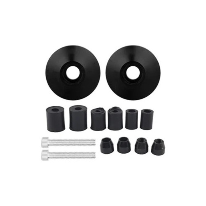 Set 2 capete manere motocicleta, aluminiu, negru
