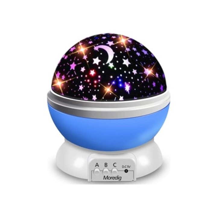 360-as LED-es éjjeli lámpa, 8 világítási mód, 2 töltési mód, többszínű