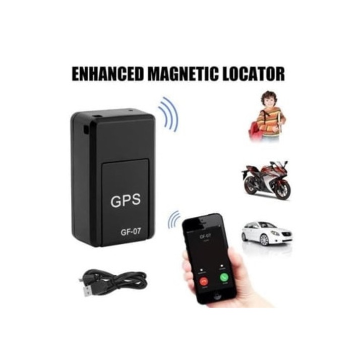 Dispozitiv de urmarire GPS pentru masina, model Sg00301, negru, dimensiuni compacte