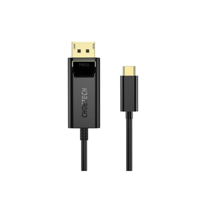 Adaptor USB-C la DisplayPort, cablu PVC, culoare neagra, set de accesorii monitoare