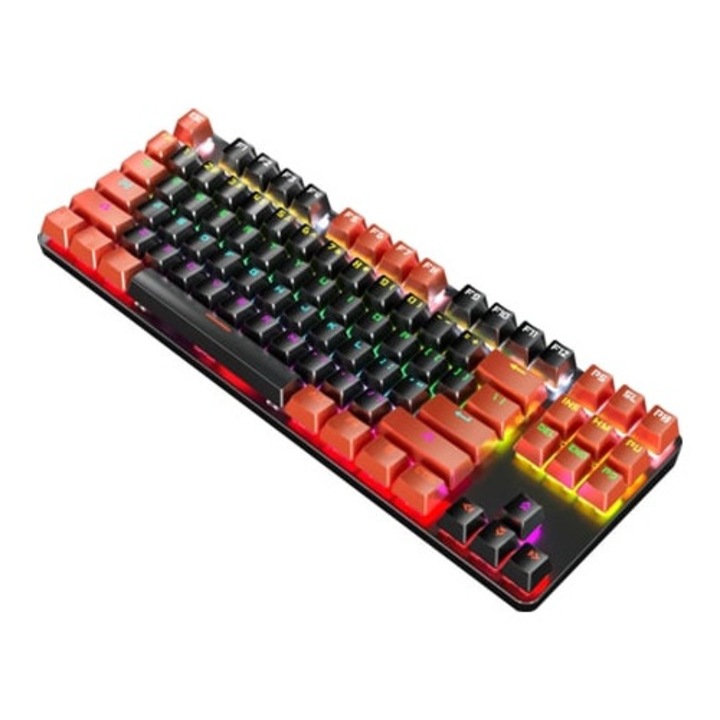 Tastatura WELUOT K200 87 Taste RGB Iluminare Multicolor