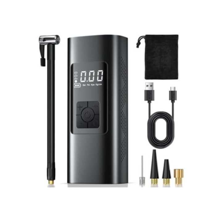 Compresor auto portabil, 150Psi, pentru anvelope de masina, fara fir