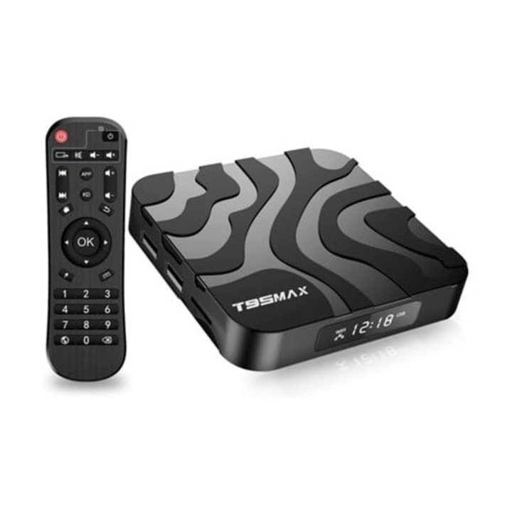 Mediaplayer Panoona, Android 12.0, 4GB RAM, 32GB ROM, 4K, 6K, Wifi dual, Bluetooth 5.0, Negru