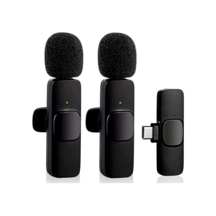 Microfon de Lapel Sem Fio pentru Android, Plug-Play