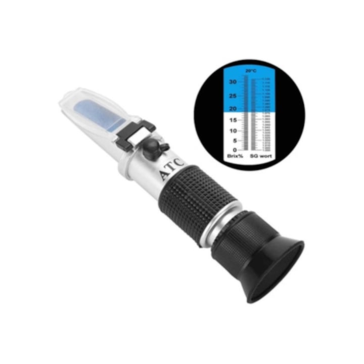 Refractometru Brix pentru masurarea continutului de zahar, 0-32, pentru must de bere si must de struguri