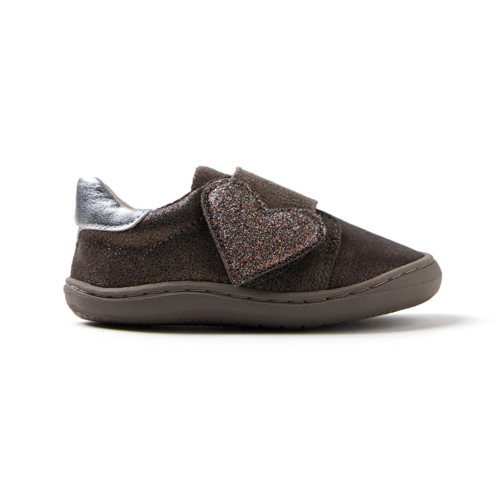 Gioseppo, Pantofi sport de piele intoarsa cu aspect stralucitor, Gri inchis, 21 EU