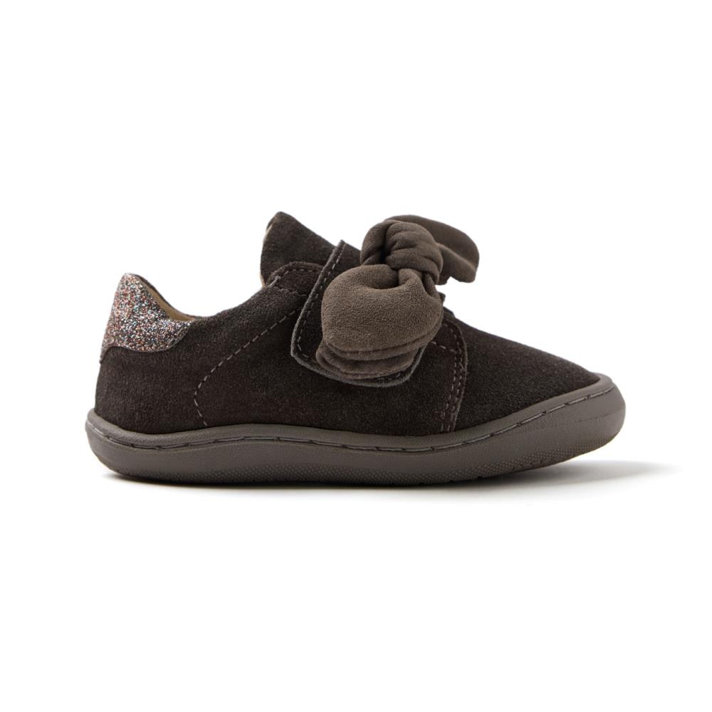 Gioseppo, Pantofi sport de piele intoarsa cu aplicatie funda, Gri inchis, 21 EU