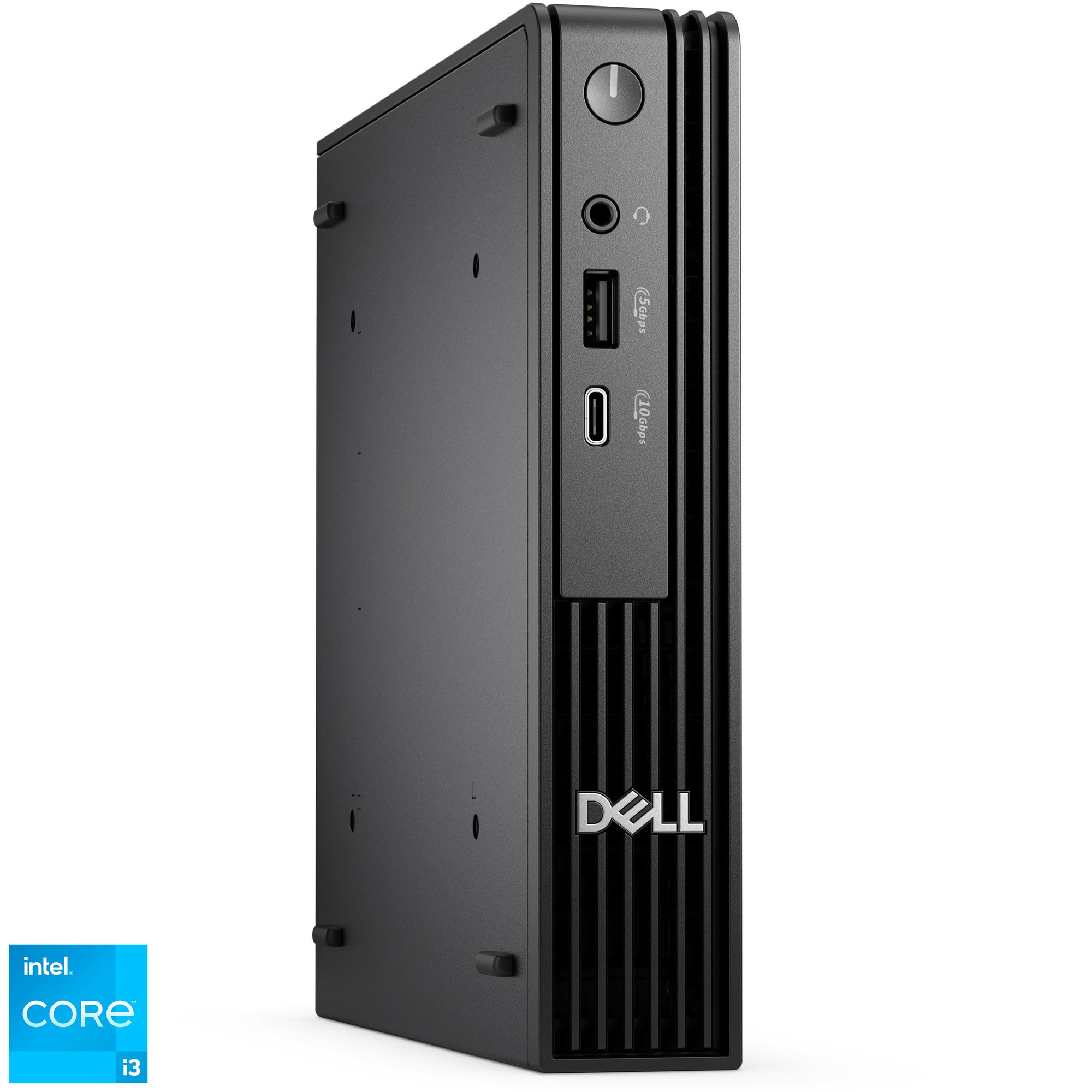 Desktops PC Dell Pro Micro QCM1250 cu procesor Intel® Core™ i3-14100T pana la 4.4GHz, 16GB DDR5 RAM, 512GB SSD, Intel® UHD Graphics 730, Windows 11 Pro, Black, 3y ProSupport and Ne