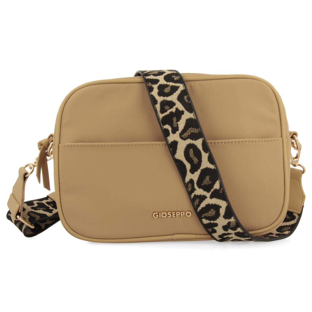 Gioseppo, Geanta crossbody cu logo, Negru, Maro
