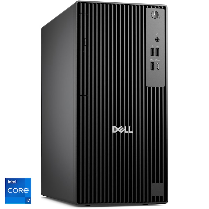 Настолен компютър Dell PRO Tower QCT1250, Intel® Core™ i7-14700 до 5.4GHz, 32GB DDR5 RAM, 1TB SSD, Intel® UHD Graphics 770, Windows 11 Pro, Black
