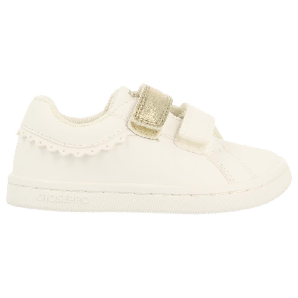 Gioseppo, Pantofi sport din piele ecologica cu velcro, Alb, 24 EU