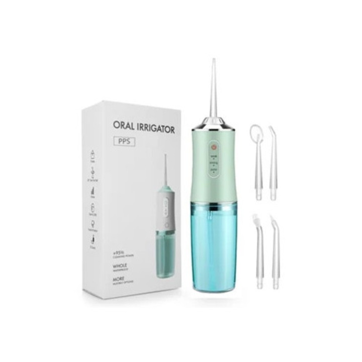 CHRUI szájzuhany, 3 sebességfokozat, 220 ml kapacitás, világoszöld