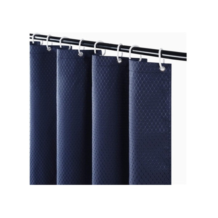 Cortina de dus, 120x180cm, impermeabila, antimoho, albastru marin