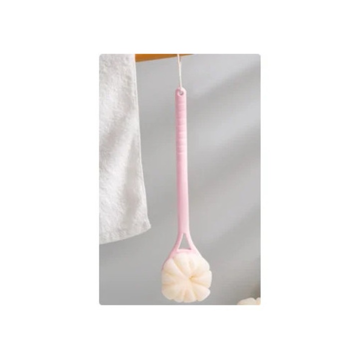 Hosszú nyelű fürdőkefe, két az egyben, puha sörték, kétoldalas