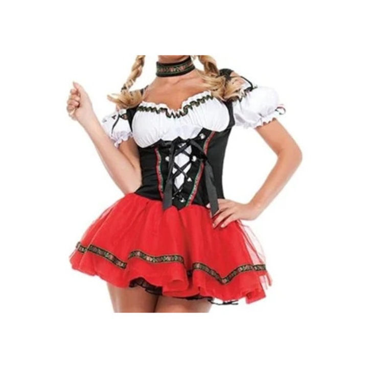 Дамски костюм за Октоберфест, рокля Дирндл, многоцветен, комплект за Хелоуин партита и бирени фестивали