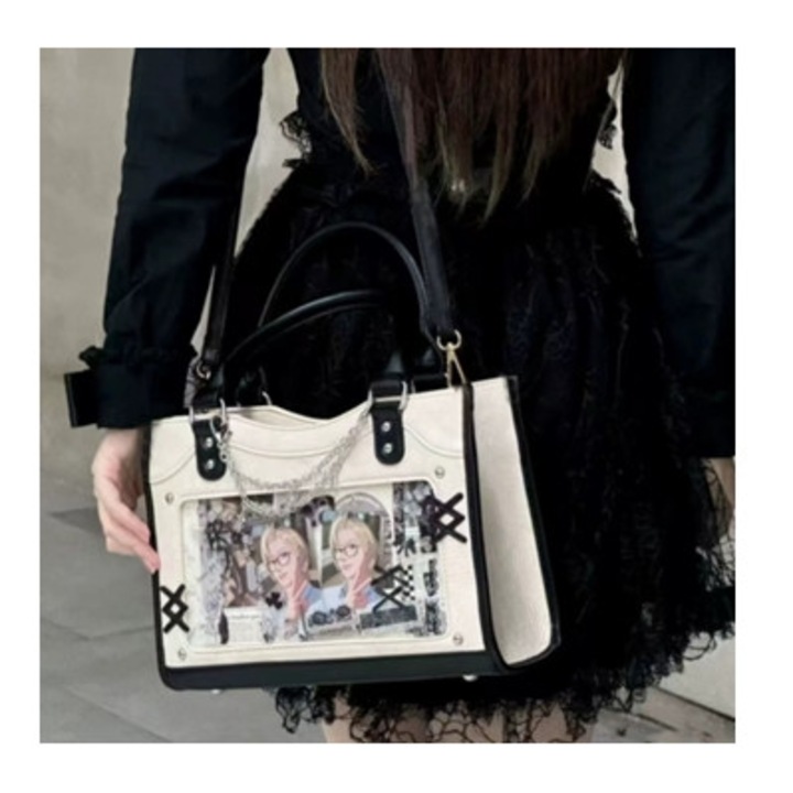 Női válltáska, fekete, üzleti és utazási célra