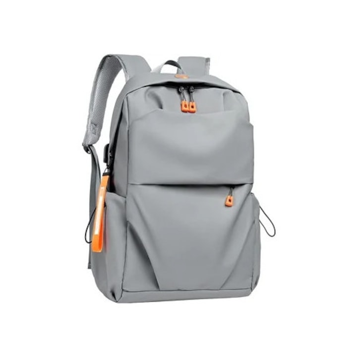 Rucsac laptop femei, 10 inch port de incarcare, gri