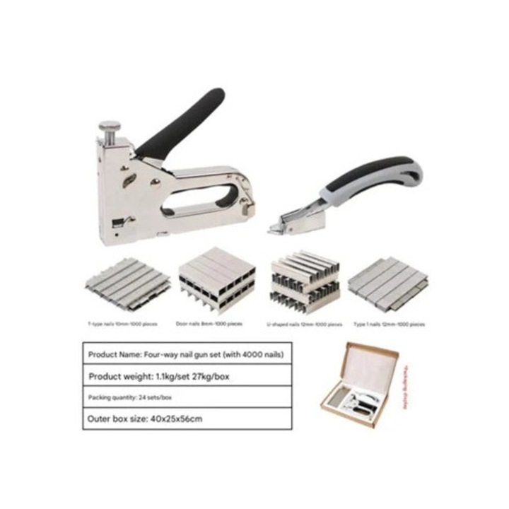 Capsator manual 3-in-1, 4000 capse, pentru reparatii si bricolaj