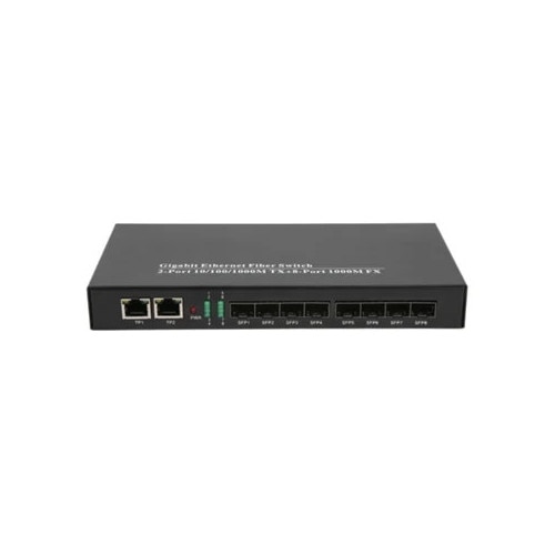 Switch Gigabit Ethernet fibra optica, 1.25g, 10/100/1000Mbps, DC