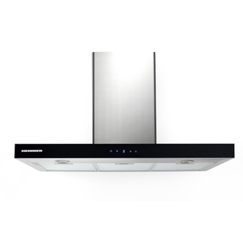 Hota incorporabila decorativa Heinner DCH-6590TIX, Putere absorbtie 623.9 m3/h, 1 motor, 90 cm, Control touch, Timer, Inox + front sticla neagra Hota incorporabila decorativa Heinner DCH-6590TIX, Putere absorbtie 623.9 m3/h, 1 motor, 90 cm, Control touch, Timer, Inox + front sticla neagra