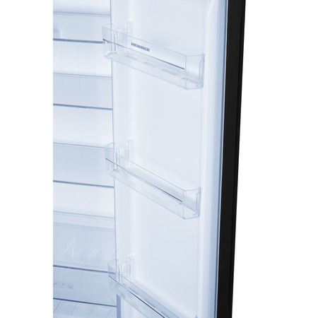 Frigider Side by side Heinner HSBS-H442NFBKE++, 436 l, No Frost, Clasa E, Display, Functie Smart, Congelare si racire rapida, H 176.5 cm, Negru