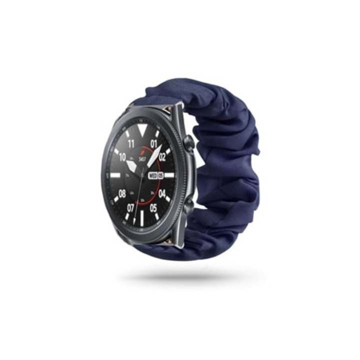 Curea smartwatch, compatibil cu Garmin Vivoactive 4S, tip Scrunchie, albastru