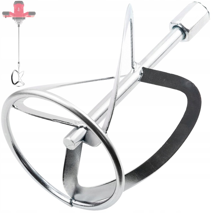 Spiral mixer, Delphi Tools, M14, 120 mm, 3 lame, amestecare mortar, adeziv, concrete, vopsea, otel galvanizat, margine metalica de stabilizare, constructie durabila, rezistent la coroziune, accesoriu