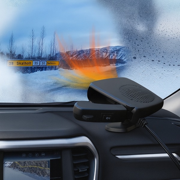 Aeroterma auto BREEZY, 2in1, încălzire rapidă, reglabil 360°, negru ...