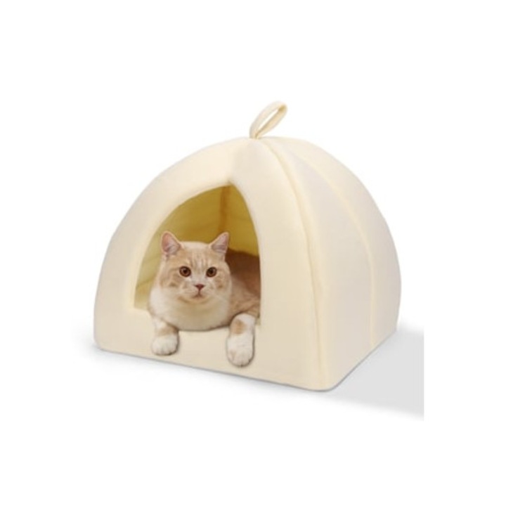 NOBLEZA macska- és kutyakosár, közepes, mosható, levehető párnákkal, 38x38x33cm