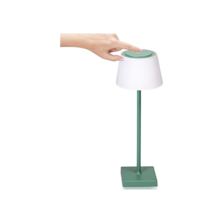 Lampa de masa fara fir, incarcabila USB, impermeabila IP54, verde