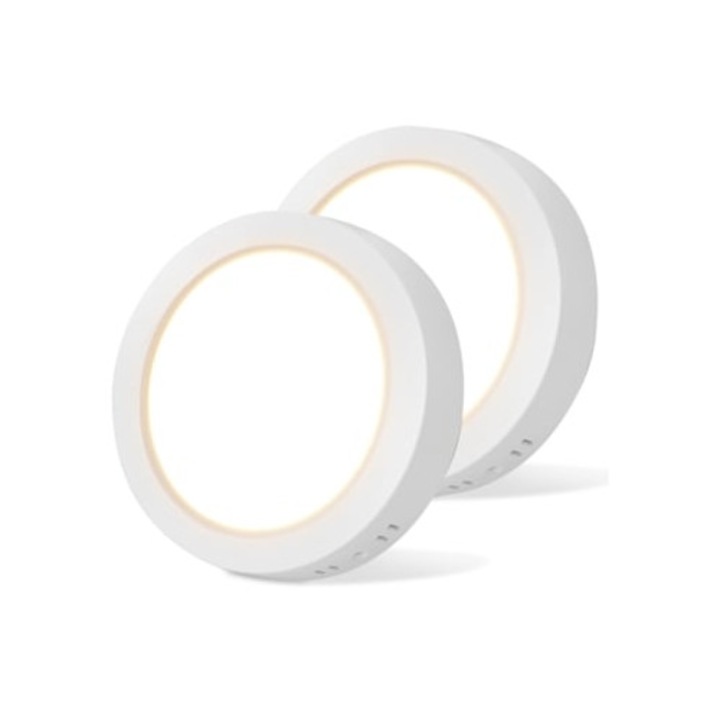 LED mennyezeti lámpa 12W, 1300lm, meleg fehér fény 3000K, 174x35mm