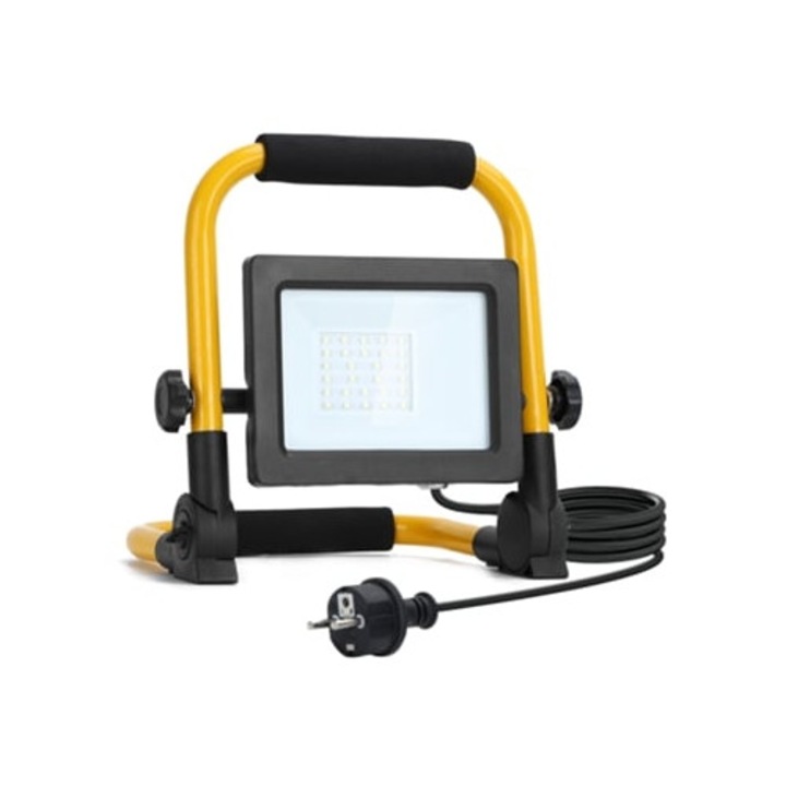 LED работна лампа 20W, 1850lm, въртене на 360°, водоустойчива, бяла светлина 6500K