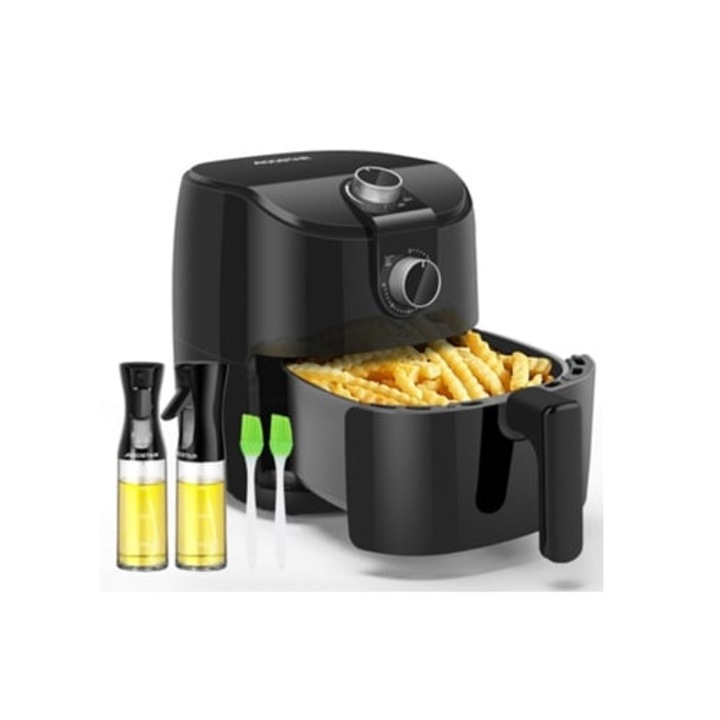 Friteuza cu aer cald, Aigostar Hayden X, set 2 pulverizatoare de ulei, din sticla, 1500W, 4L, 200ml