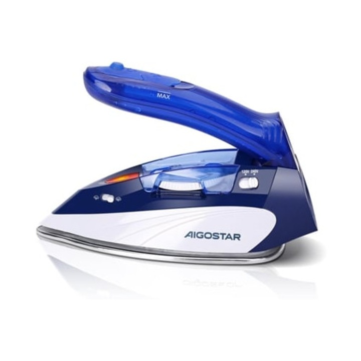 Fier de calcat cu abur AIGOSTAR Lucas, 1100 W, rezervor 80ml, 120V-240V, maner pliabil, baza din otel inoxidabil