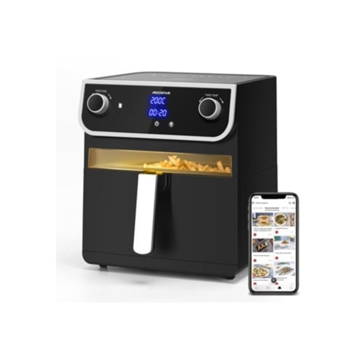Friteuza AIGOSTAR Joy fara ulei, 8L, 1700W, neagra