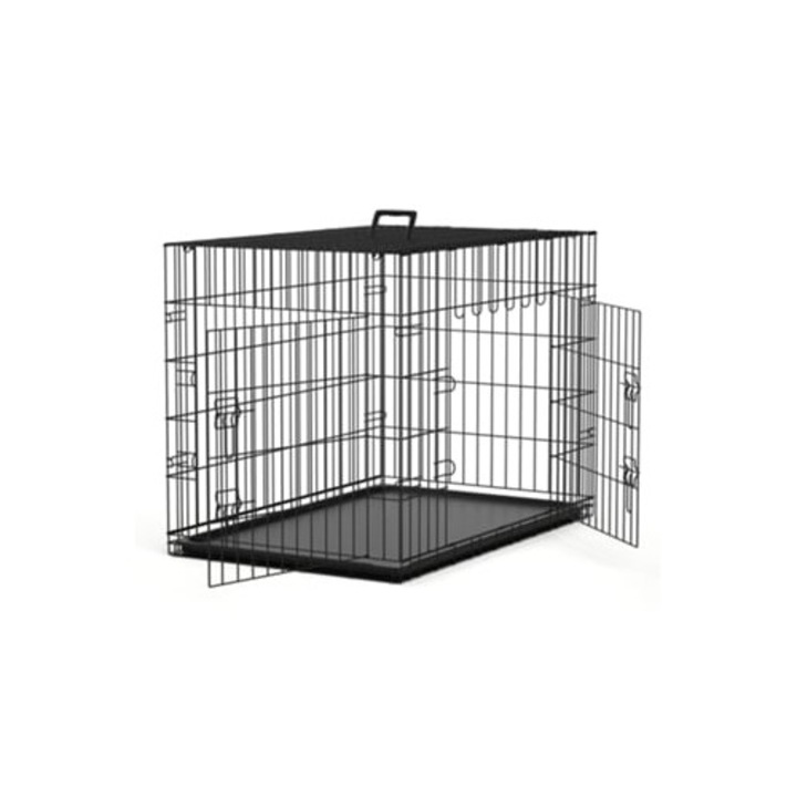 Fém kutyaketrec 2 ajtóval, NOBLEZA, 61x42x48.5cm