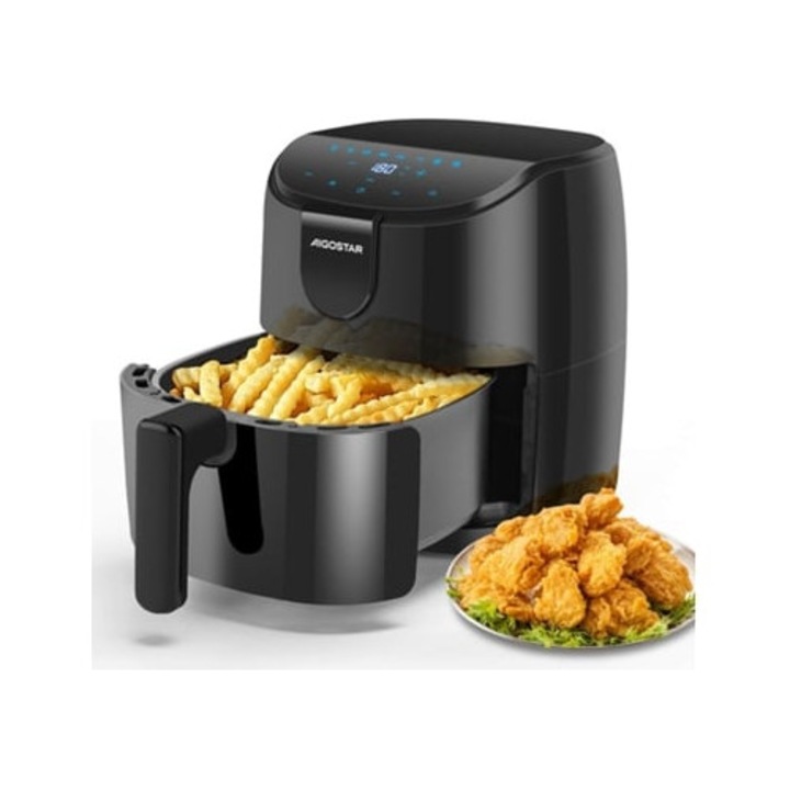 AIGOSTAR Hayden X 4L 1500W olajsütő, 8 mód, 60 perces időzítő, állítható hőmérséklet 40-200, LED kijelző, tapadásmentes