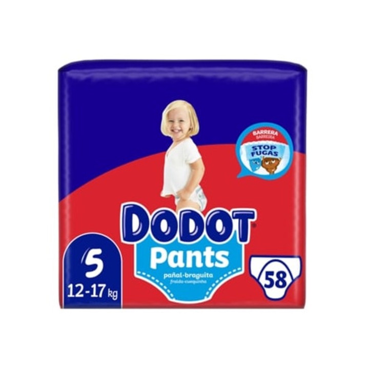 Pelenka nadrágpelenka DODOT T5, 12-17kg, 58 darabos szett