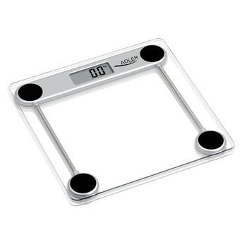Cantar de baie electric cu LCD Adler, 150kg, Argintiu/Negru Cantar de baie electric cu LCD Adler, 150kg, Argintiu/Negru