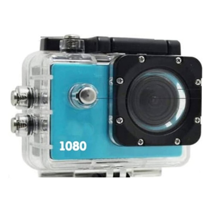 Екшън камера за спорт Action Cam KLACK 1080 Full HD, синя