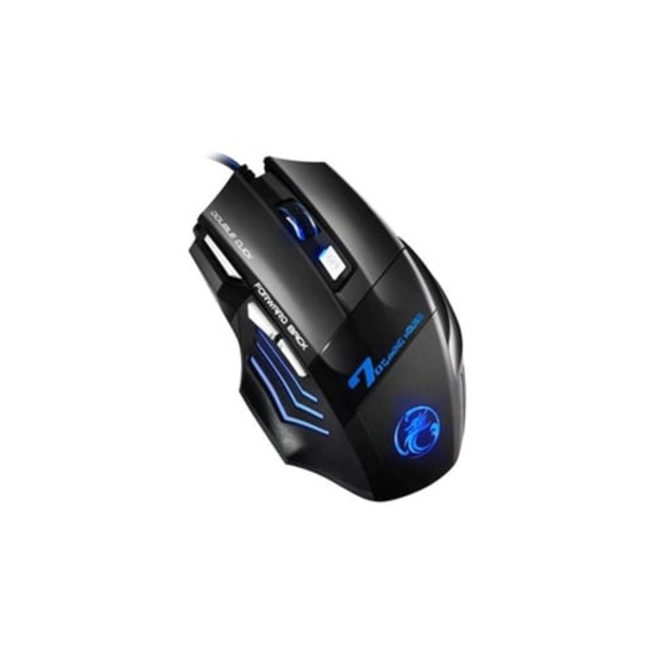 Mouse de gaming KLACK X7 cu fir, 7 butoane, ergonomic, optic