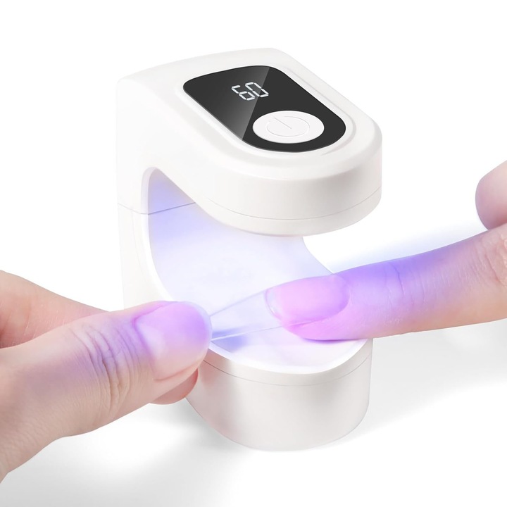 Lampa UV Mini pentru Unghii, Curing Rapid, 10S, 30/60 secunde, Compacta, Portabila