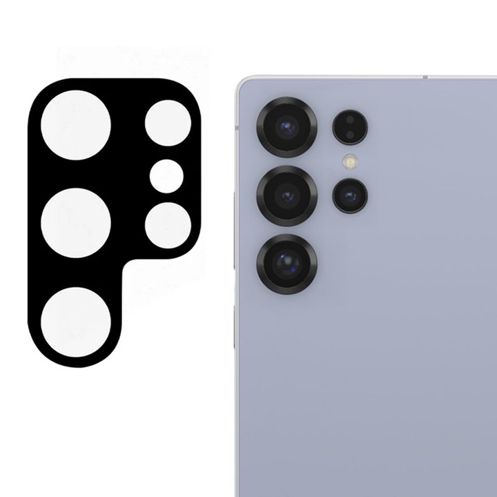 Folie protector ecran telefon Techsuit, antishock, sticlă securizată, negru, pentru Samsung Galaxy S25 Ultra