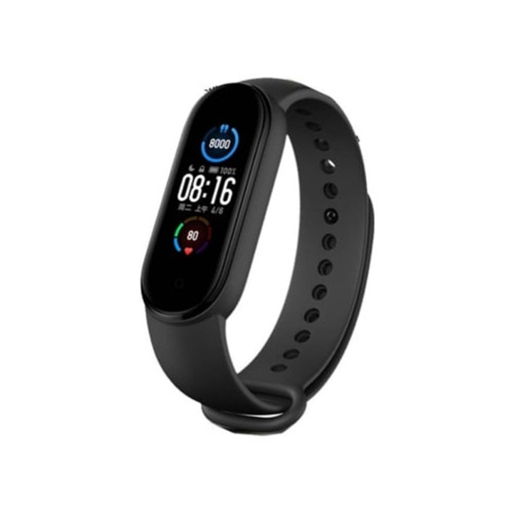 Bratara fitness M5, Bluetooth, 2 zile, negru