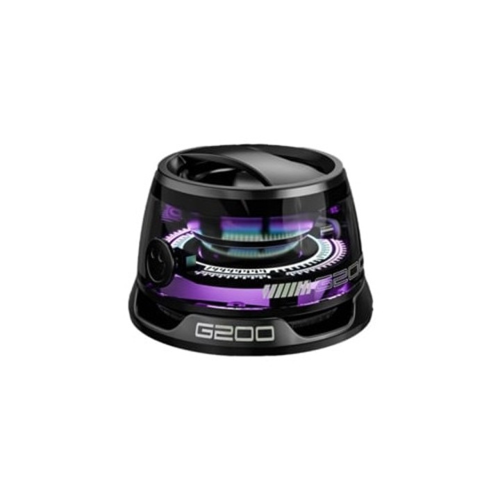 Subwoofer portabil Klack G200 TWS, Bluetooth, cu lumini, dimensiuni compacte