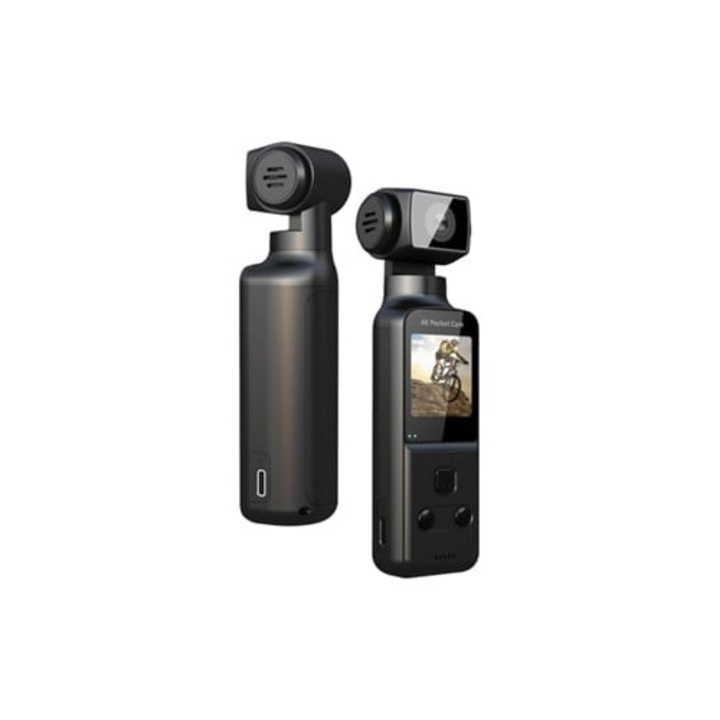 Camera video sport Klack 4K cu microfon extern, rotatie 270, stabilizare imagine, Wi-Fi, inregistrare Ultra HD